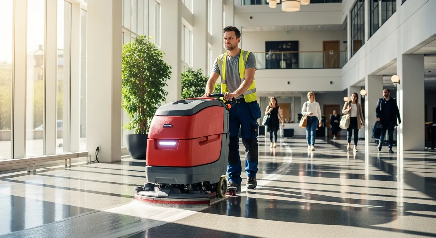 Professionell byggstädning med maskin